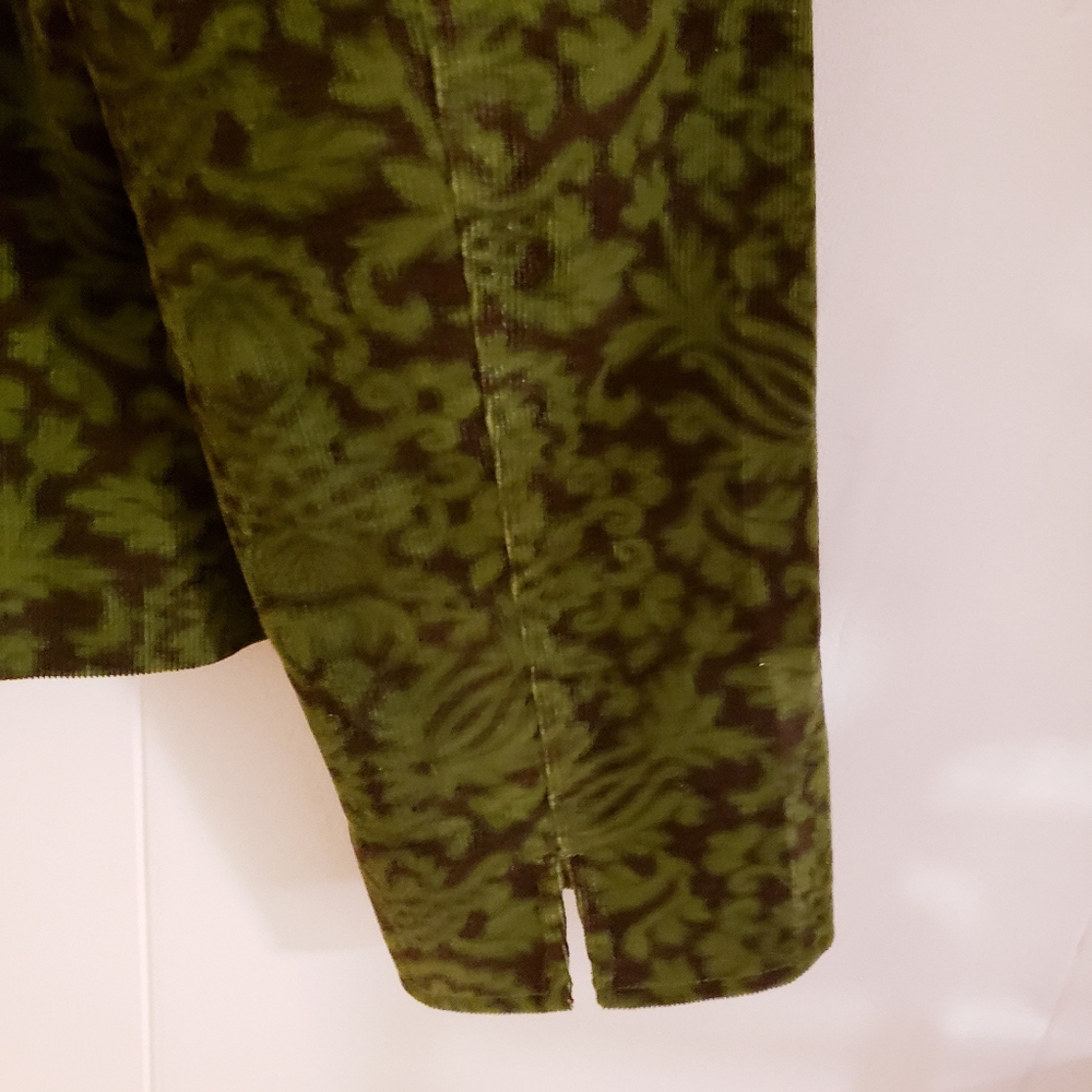 Talbots Women Jacket Size 6 Green Brown Soft Velvet Corduroy Cotton Spandex Blnd - Picture 12 of 12